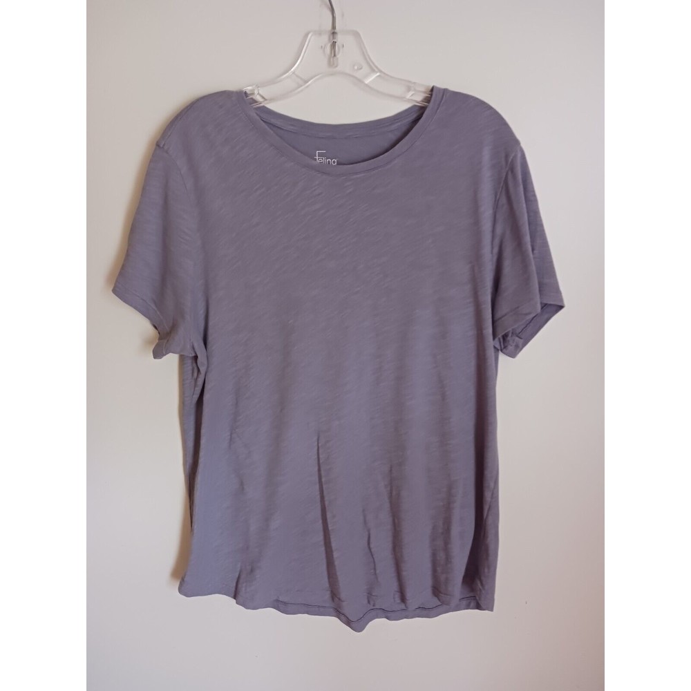 Felina T-Shirt Short Sleeve Purple Crew Neckline Womens Size XXL